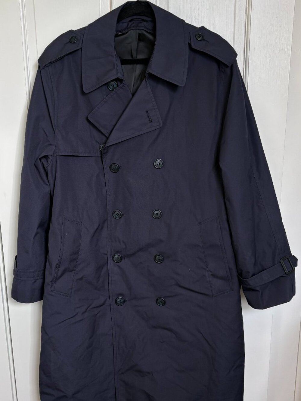 Newport Harbor Navy Blue Trench Coat Men’s 38-40 Removable Thinsulate Liner